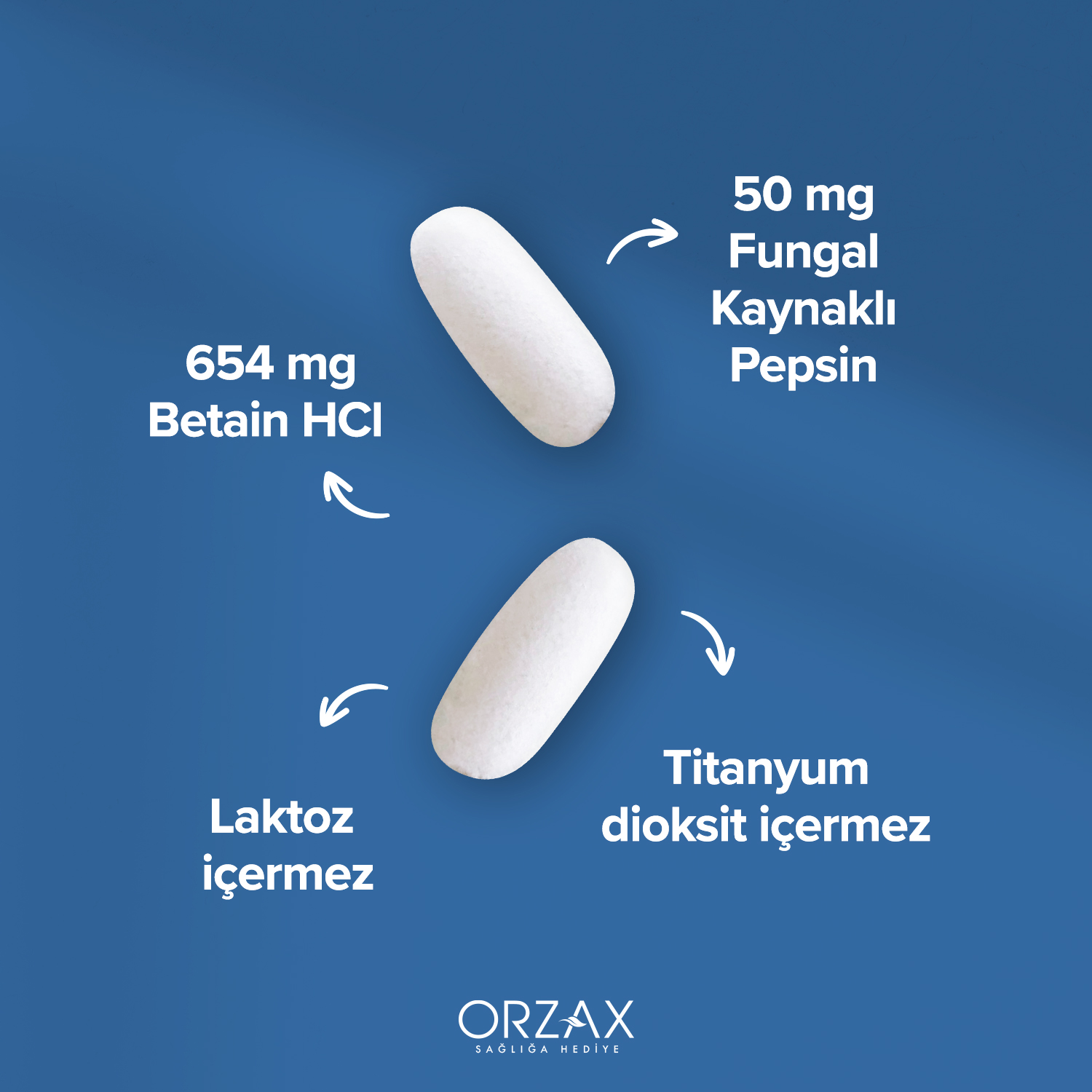 Ocean Betain HCl+Pepsin Tablet Ocean Betain HCl+Pepsin Tablet - Görsel 4