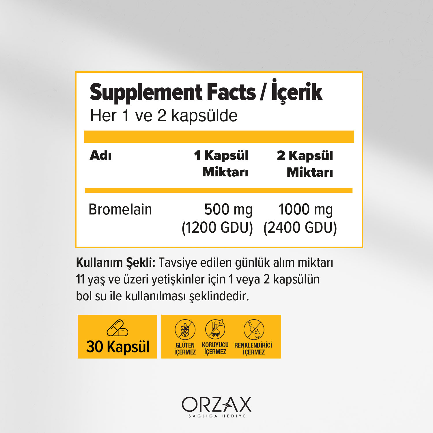 Ocean Bromelain Kapsül Ocean Bromelain Kapsül - Görsel 2