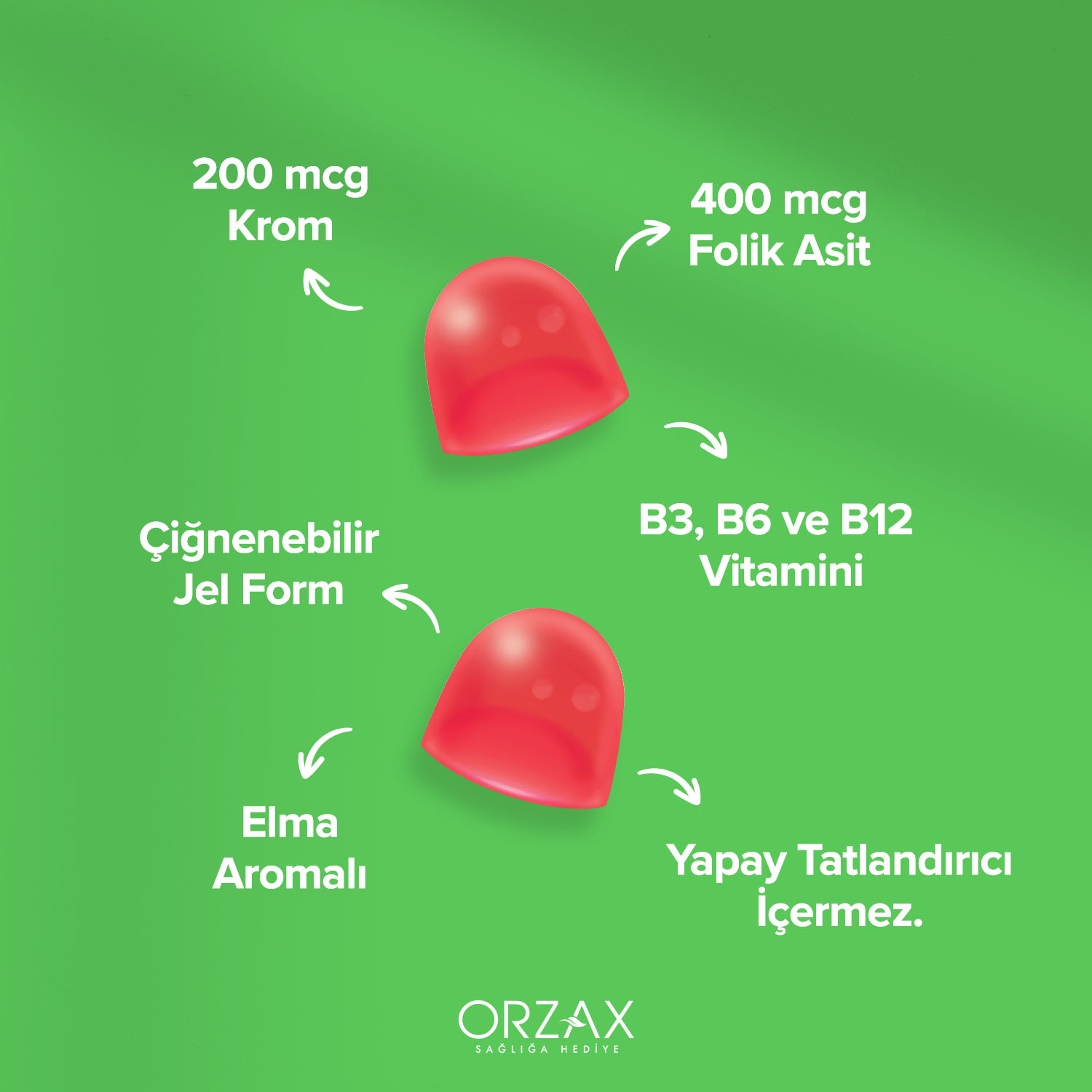 Ocean Gummies Apple Cider Vinegar Ocean Gummies Apple Cider Vinegar - Görsel 2