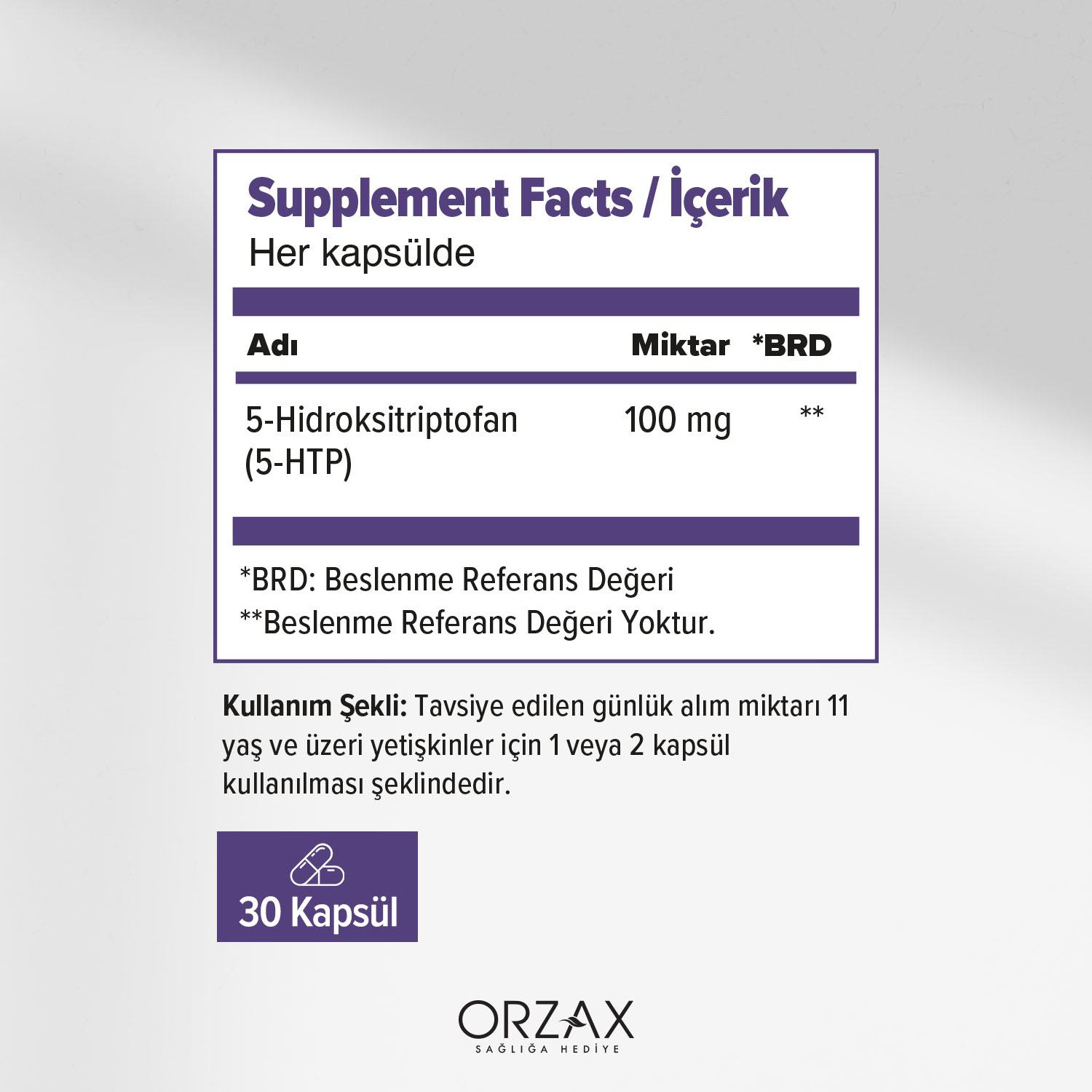 Ocean 5-HTP Kapsül Ocean 5-HTP Kapsül - Görsel 2