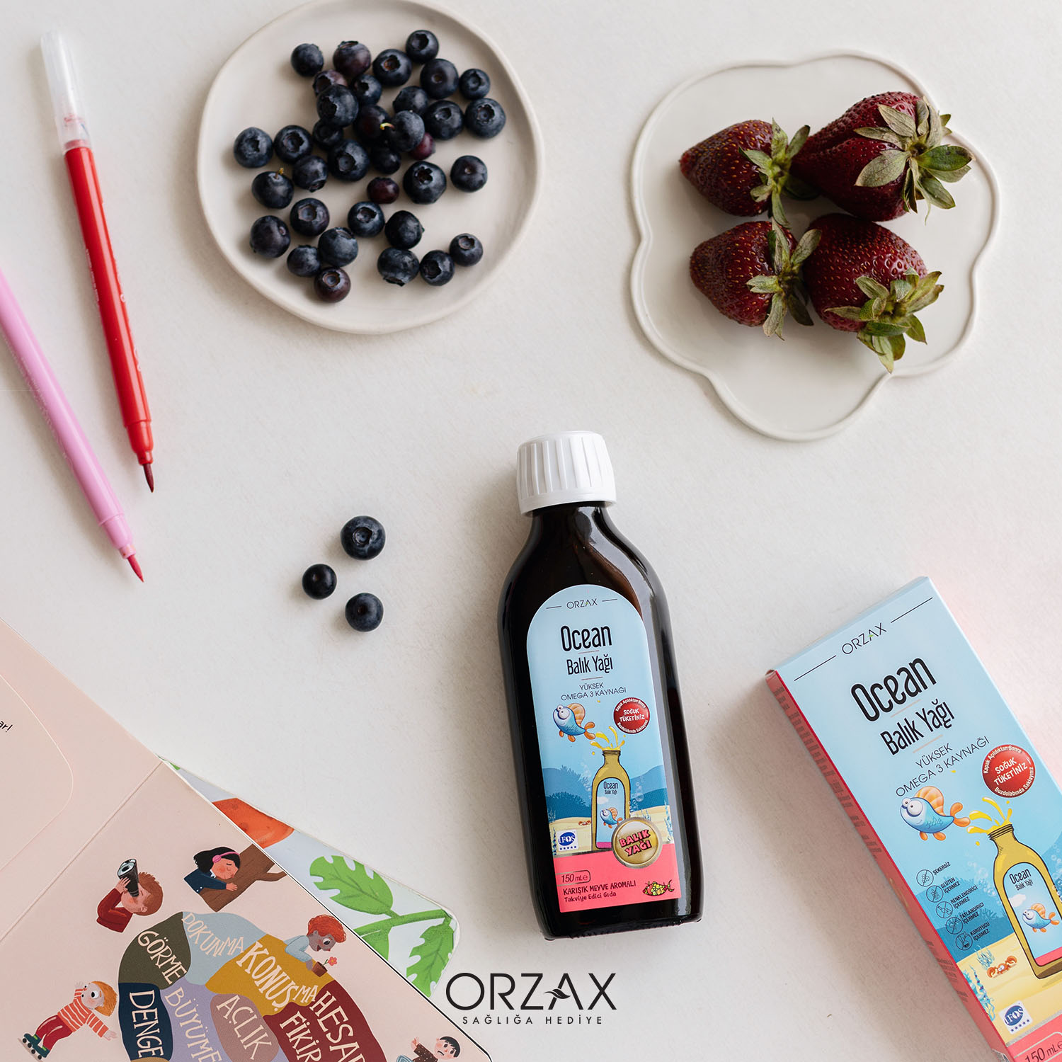 Ocean Karışık Meyve Aromalı Balık Yağı 150 mL Likit Ocean Karışık Meyve Aromalı Balık Yağı 150 mL Likit - Görsel 5