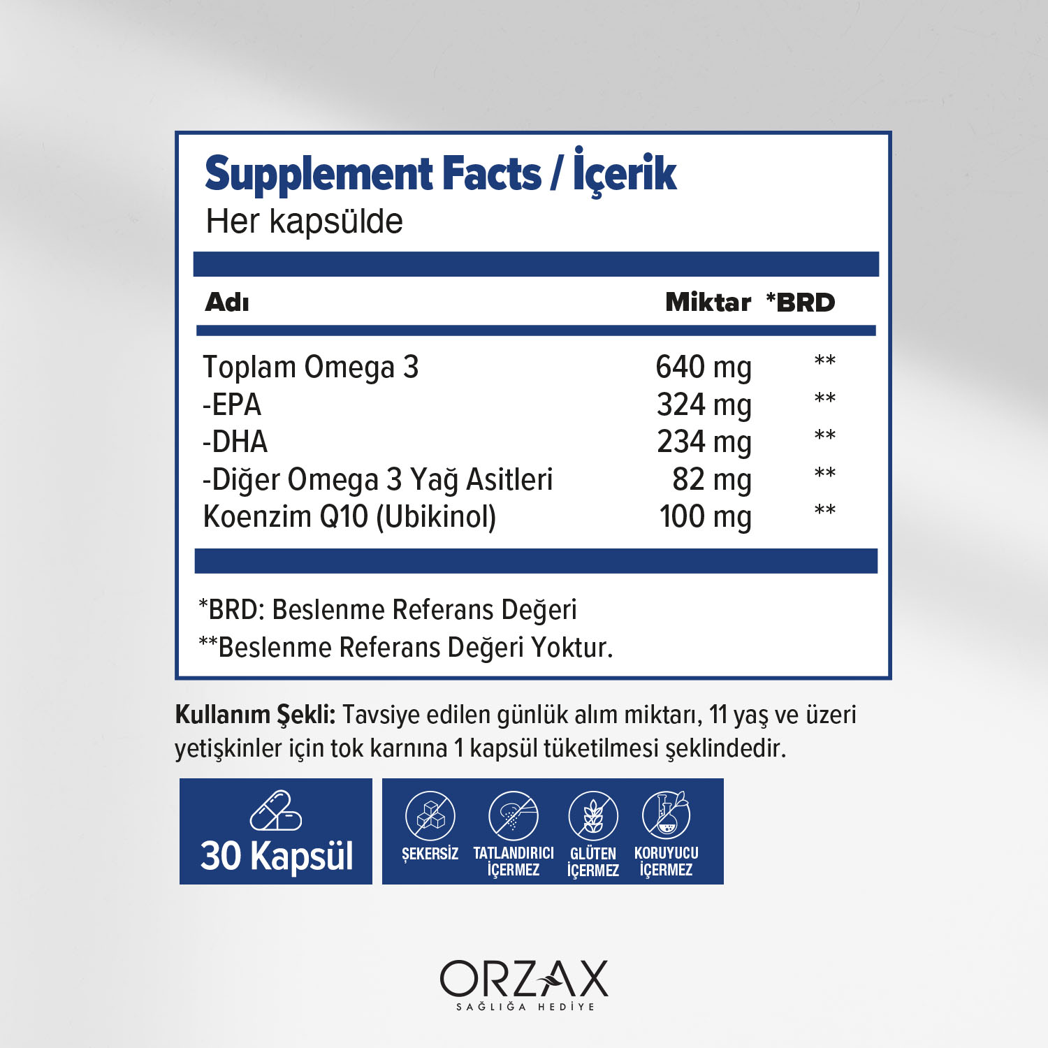 Ocean Omega 3 & QH 30 Softjel Kapsül Ocean Omega 3 & QH 30 Softjel Kapsül - Görsel 2