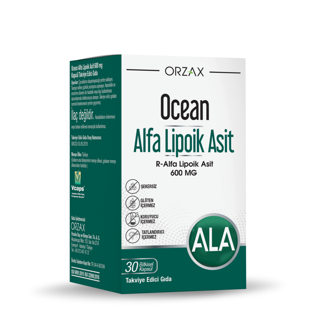 Ocean Alfa Lipoik Asit 600mg Bitkisel Kapsül
