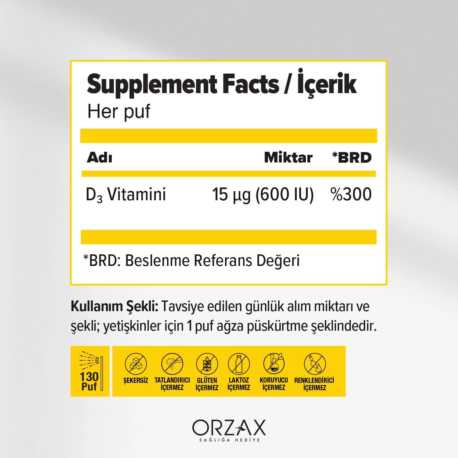 Ocean Vitamin D3 600 IU Sprey Ocean Vitamin D3 600 IU Sprey - Görsel 2