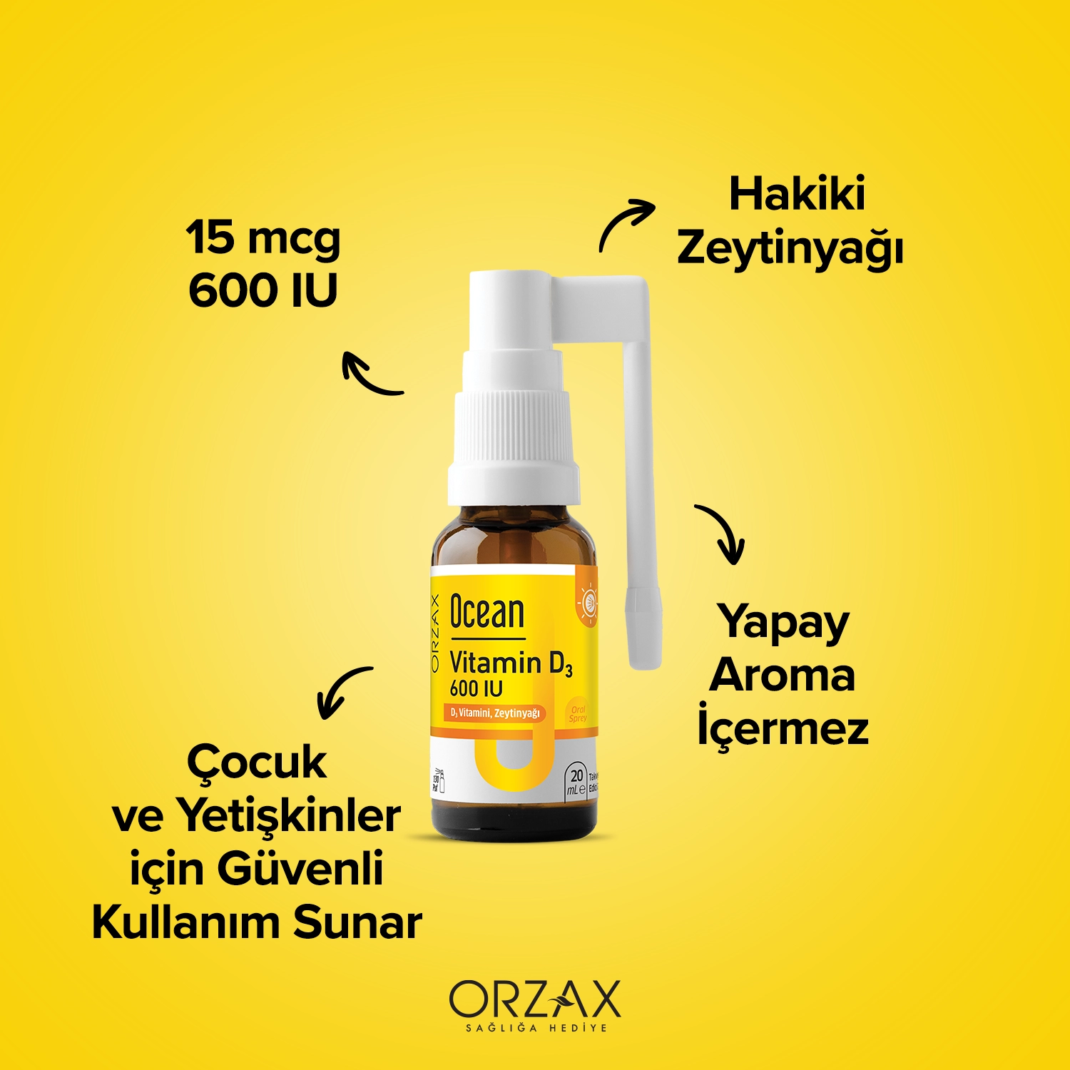 Ocean Vitamin D3 600 IU Sprey Ocean Vitamin D3 600 IU Sprey - Görsel 3