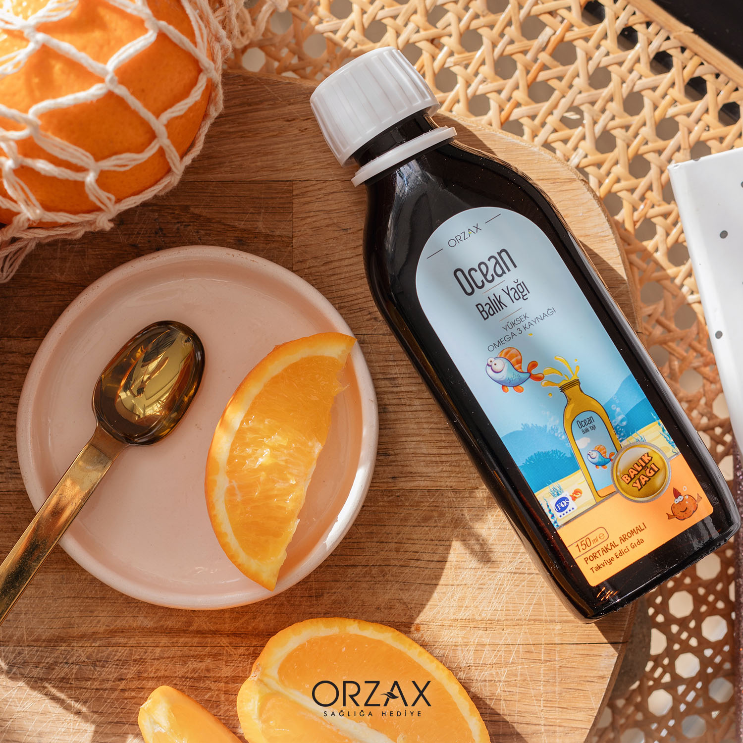 Ocean Portakal Aromalı Balık Yağı 150 mL Ocean Portakal Aromalı Balık Yağı 150 mL - Görsel 3